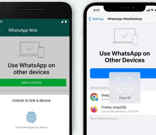 WhatsApp exige autenticação biométrica para web e desktop e acesso