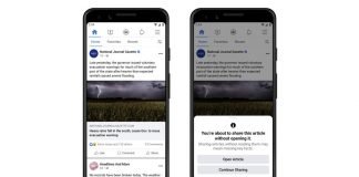 Facebook incentiva usuários a abrir notícias antes de compartilhamento